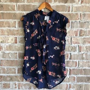 Floral sleeveless top